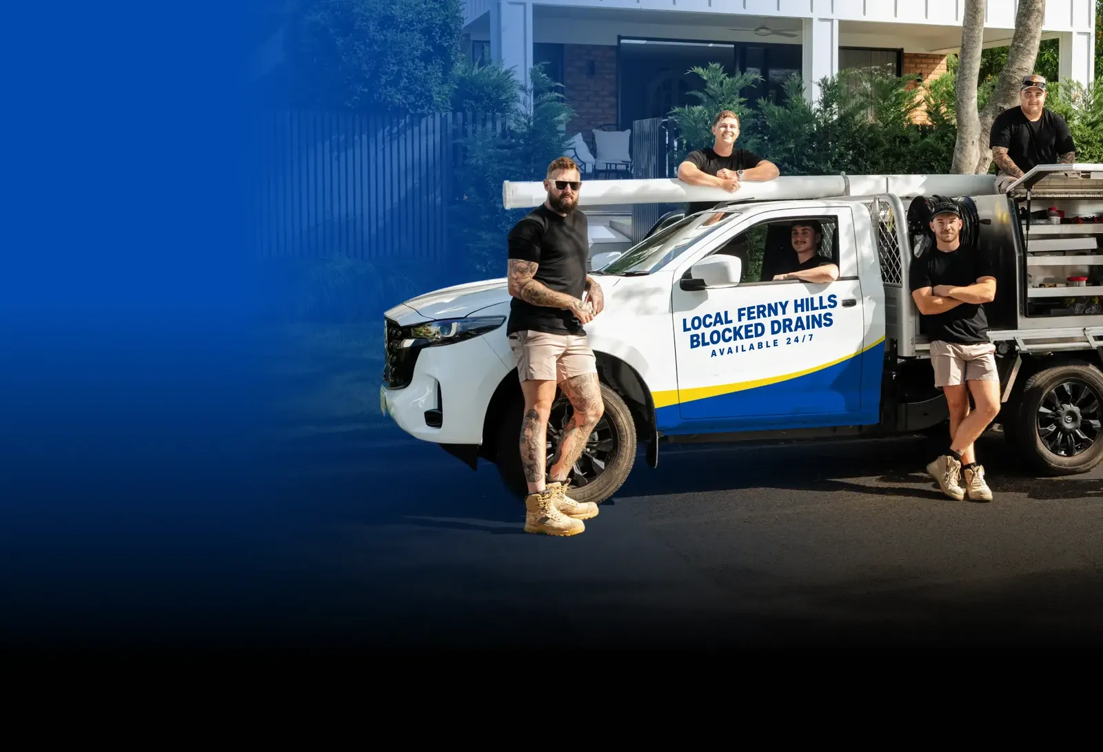 Local Ferny Hills Blocked Drains team with the ute